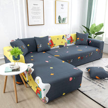 Load image into Gallery viewer, Geometric Pattern L Shaped Elastic Sofa Couch Covers Decordovia
