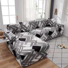 Load image into Gallery viewer, Geometric Pattern L Shaped Elastic Sofa Couch Covers Decordovia
