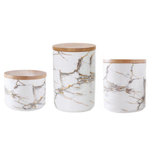 Load image into Gallery viewer, ceramic airtight marble spice jar with lid Decordovia
