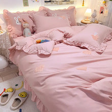 Load image into Gallery viewer, 4Pcs Cute Candy Pink Anime Duvet Cover Set Decordovia
