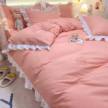 Load image into Gallery viewer, 4Pcs Cute Candy Pink Anime Duvet Cover Set Decordovia
