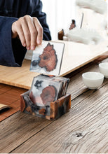 Load image into Gallery viewer, 6pcs Resin Pine Coasters Set with Holder Decordovia
