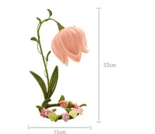 Load image into Gallery viewer, Artificial Lily Night Flower Small Table Lamp Decordovia
