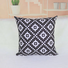 Load image into Gallery viewer, Black &amp; White Geometric Throw Pillows And Covers Decordovia
