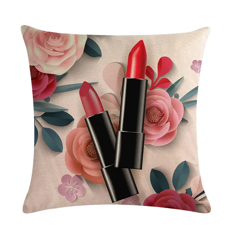 Cosmetic Nails Decorative Throw Pillow Covers Decordovia