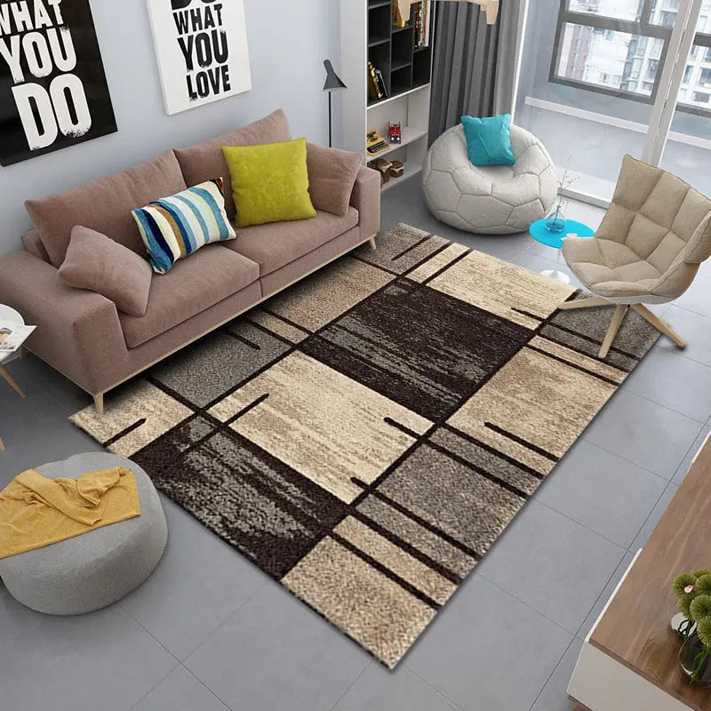 Geometric Printed Area Rug Carpet Series B Decordovia