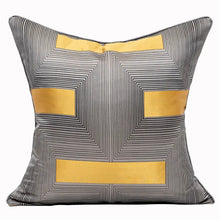 Load image into Gallery viewer, Geometric Striped Throw Pillow Spring Covers Decordovia
