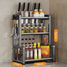 Load image into Gallery viewer, Heavy Duty Stainless Steel Spice &amp; Knife Rack Decordovia
