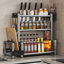 Load image into Gallery viewer, Multi-Functional Stainless Steel Spice &amp; Knife Rack Decordovia
