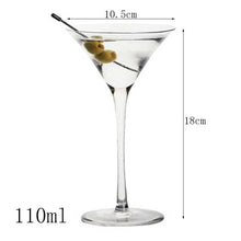 Load image into Gallery viewer, Hand Blown Crystal Martini Fancy Cocktail Glasses Decordovia
