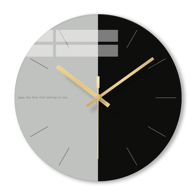 Explosion Proof Battery Silent Non Ticking Tempered Glass Wall Clock Decordovia