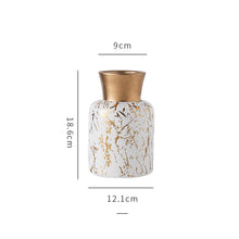 Load image into Gallery viewer, Geometric Luxury Marble Pattern Ceramic Vase Decordovia
