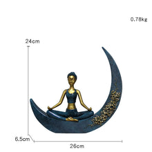 Load image into Gallery viewer, Crescent Moon Yoga Meditation Statue Figurine Ornament Decordovia
