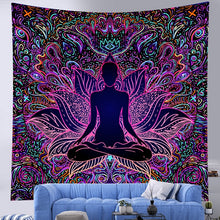 Load image into Gallery viewer, Trippy Mushroom Glow-In-The-Dark Boho Colorful Backdrop Tapestry Decordovia
