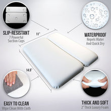 Load image into Gallery viewer, Suction Cup Head And Neck Nonslip Waterproof Padded Bathtub Pillow Decordovia
