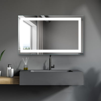 led bathroom mirror Frameless Anti-fog Dimmable Touch LED Bathroom Mirror Decordovia