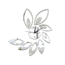 Load image into Gallery viewer, 3D DIY Acrylic Flower Crystal Mirror Sticker Wall Clock Decals Decordovia
