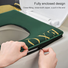 Load image into Gallery viewer, Full Coverage Universal Waterproof Toilet Seat Cushion Handle &amp; Zipper Decordovia
