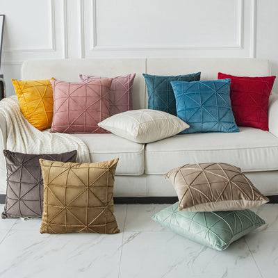 Solid Color Velvet Pillow Cushion Cover Decordovia