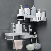 Load image into Gallery viewer, Wall Mounted Bathroom Corner Shelf Shower Caddy Swivel Organizer Rack Decordovia
