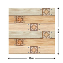 Load image into Gallery viewer, 10 Pieces Of  Wood Grain 3D Wall Stickers Removable Tiles For Home Decoration Decordovia
