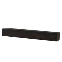 Load image into Gallery viewer, 72&quot; Dark Rustic Wood Wall-Mounted Floating Shelf Fireplace Mantel
