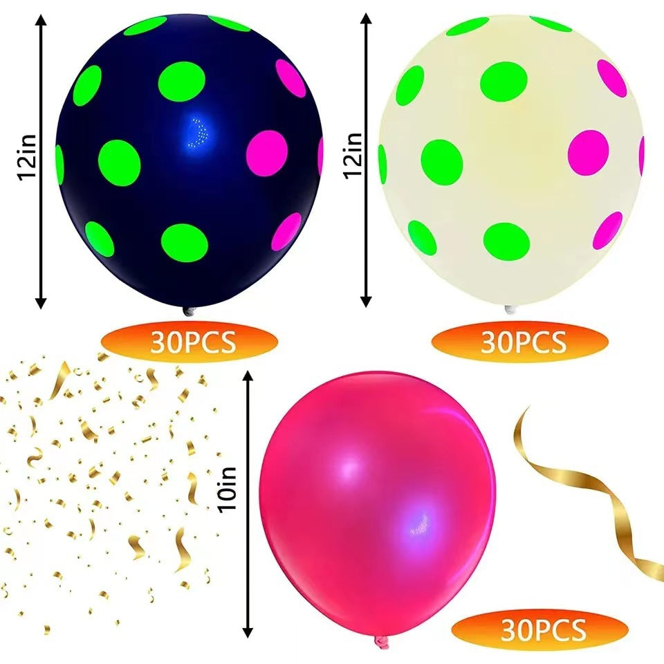 Colorful Neon Balloon Luminous Party Supplies Decordovia
