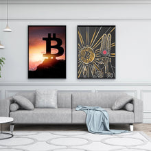 Load image into Gallery viewer, Painting With Coin Newspaper And Wall Art  On Abstract Canvas Decordovia
