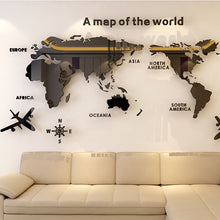 Load image into Gallery viewer, 3D World Map Wall Acrylic Sticker Decordovia
