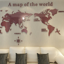 Load image into Gallery viewer, 3D World Map Wall Acrylic Sticker Decordovia
