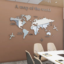 Load image into Gallery viewer, 3D World Map Wall Acrylic Sticker Decordovia
