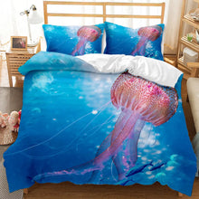 Load image into Gallery viewer, 3Pcs Aqua Marina Duvet Cover Printed Bedding Set Decordovia
