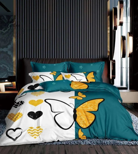 4Pcs Valentines HD Duvet Bedding Set Decordovia