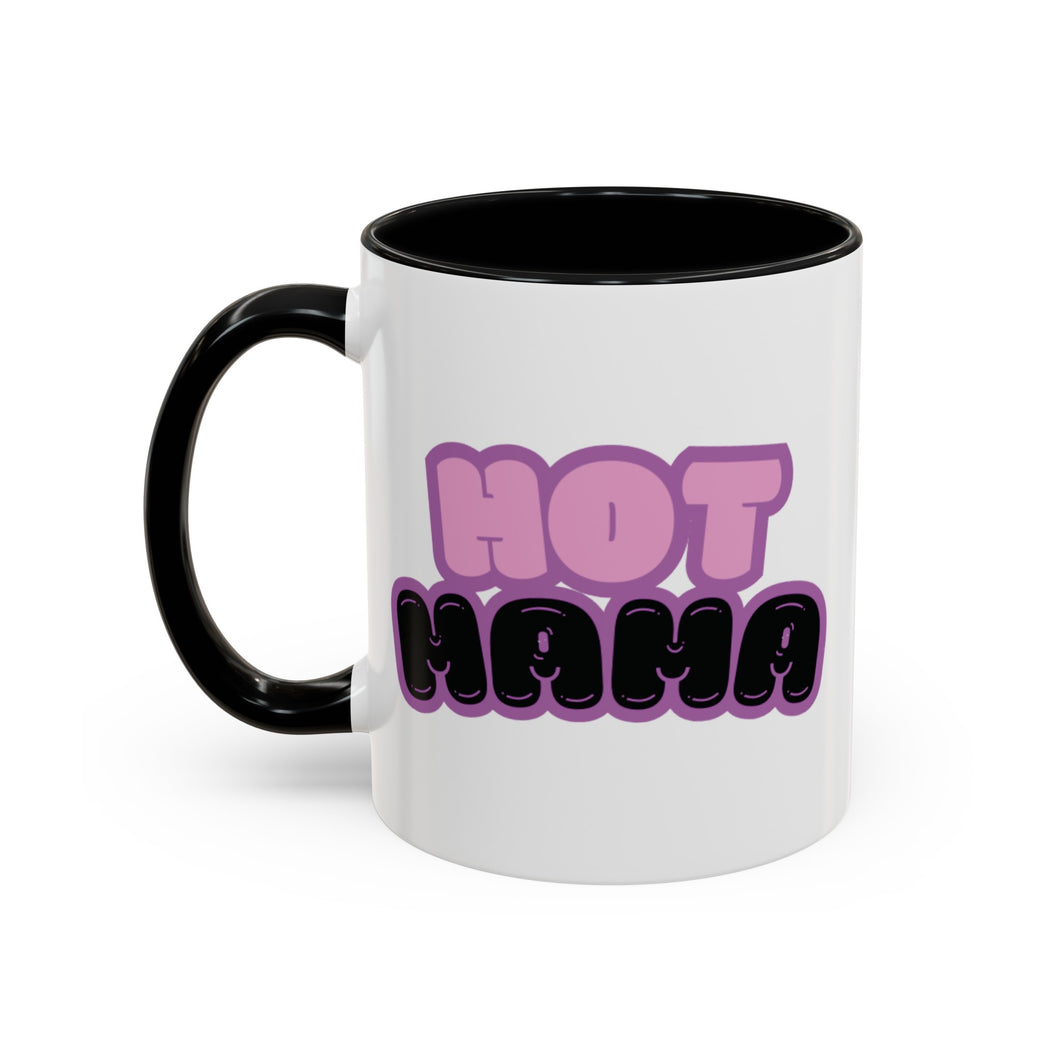 Hot Mama Bold Text Ceramic Coffee Mug (11 oz)