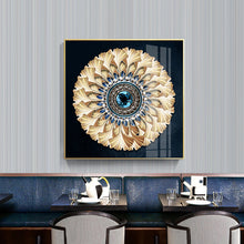 Load image into Gallery viewer, Abstract Fractal Feathered Eye Canvas Print Decordovia
