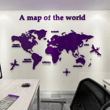 Load image into Gallery viewer, 3D World Map Wall Acrylic Sticker Decordovia
