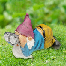 Load image into Gallery viewer, Peeping Gnome Solar Garden Ornaments
