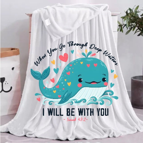 Christian Bible Text Blanket I Will Be With You