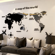 Load image into Gallery viewer, 3D World Map Wall Acrylic Sticker Decordovia
