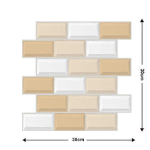 Load image into Gallery viewer, 10 Pieces Of  Wood Grain 3D Wall Stickers Removable Tiles For Home Decoration Decordovia

