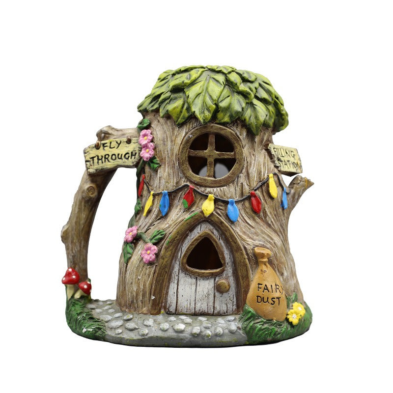 Fairy Rustic House Solar Garden Ornaments