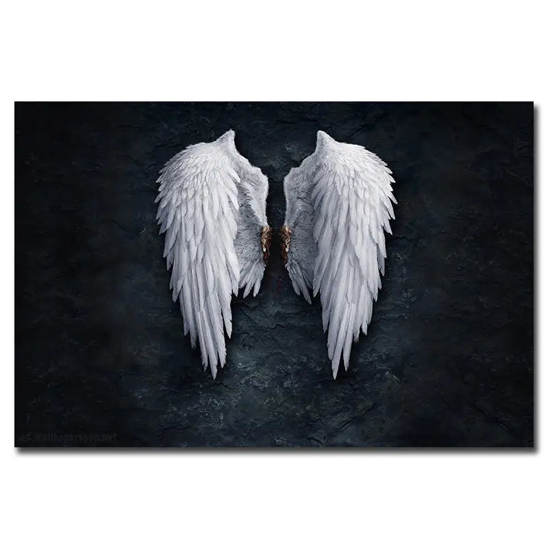 Angel Wings Frameless Wall Art Canvas Prints Decordovia