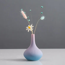 Load image into Gallery viewer, Blue And Pink Center Piece Ceramic Frosted Vase Decordovia

