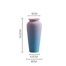 Load image into Gallery viewer, Blue And Pink Center Piece Ceramic Frosted Vase Decordovia

