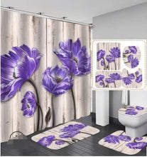 Load image into Gallery viewer, Curtain &amp; Floor Bathroom Shower Set-A Decordovia
