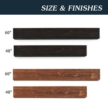 Load image into Gallery viewer, 48&quot; Rustic Wood Wall-Mounted Floating Shelf Fireplace Mantel
