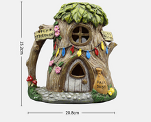 Load image into Gallery viewer, Fairy Rustic House Solar Garden Ornaments
