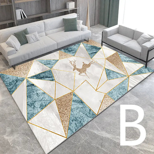 Geometric Printed Area Rug Mat Series D Decordovia