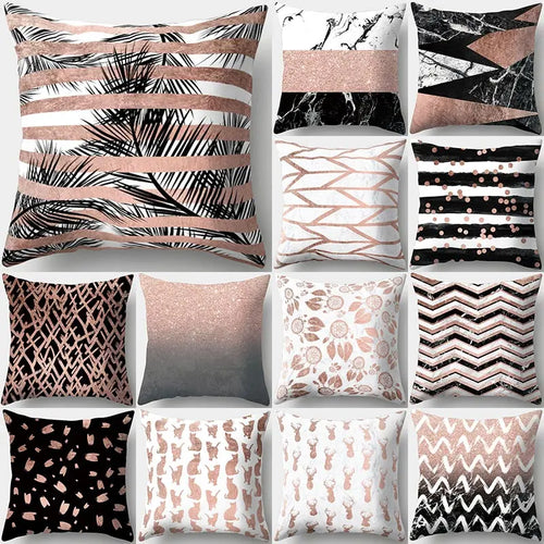 Geometric Throw Pillow Pink Inspired Cover Collection Decordovia