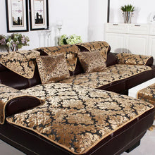 Load image into Gallery viewer, Jacquard Velvet L Shaped Sectional Sofa Slipcover Decordovia
